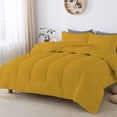 thumbnail image 1 of 600 Thread Count Egyptian Cotton Comforter – Straight Line Design, 300 GSM Fill, Single Piece - Alaskan King Size ( 120" x 132" ) Inches, 1pc Comforter Only, (Gold), 1 of 4