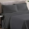 thumbnail image 1 of 600 Thread Count Egyptian Cotton Deep Pocket Fitted and Flat Sheets, Soft, Cooling 7-9" Inches Deep Pocket Bed Sheet Set for California King Size Bed (Grey), 1 of 5