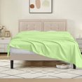 thumbnail image 1 of 600 Thread Count Egyptian Cotton Flat Sheet – 1 Piece, Stripe Sage Green Queen Size (90" x 102"), 1 of 5