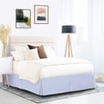 thumbnail image 1 of 600 Thread Count Egyptian Cotton Split Corner Bed Skirt – 14-Inch Drop, Tailored Fit 1-PC Bed Skirt, Grand King, Light Blue, 1 of 5
