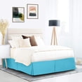 thumbnail image 1 of 600 Thread Count Egyptian Cotton Split Corner Bed Skirt – 15-Inch Drop, Tailored Fit 1-PC Bed Skirt, California Queen, Turquoise, 1 of 5
