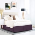 thumbnail image 1 of 600 Thread Count Egyptian Cotton Split Corner Bed Skirt – 15-Inch Drop, Tailored Fit 1-PC Bed Skirt, Queen, Plum, 1 of 5