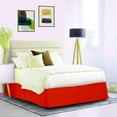 thumbnail image 1 of 600 Thread Count Egyptian Cotton Split Corner Bed Skirt – 15-Inch Drop, Tailored Fit 1-PC Bed Skirt, Twin XL, Red, 1 of 5
