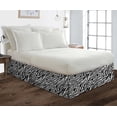thumbnail image 1 of 600 Thread Count Egyptian Cotton Split Corner Bed Skirt – 24-Inch Drop, Tailored Fit 1-PC Bed Skirt, Short Queen, Zebra Print, 1 of 5