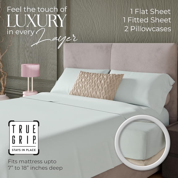 600 Thread Count Full Bed Sheets Soft Gray