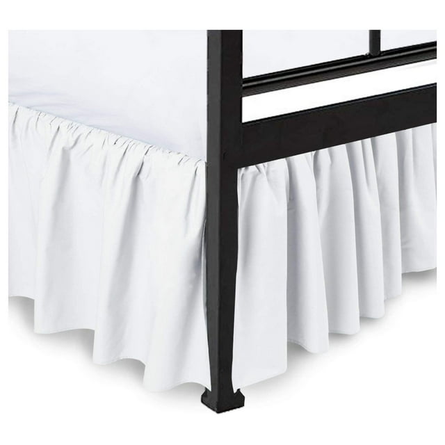 600 Thread Count Pure Cotton Ruffle Bed Skirt 1 Piece Cotton King