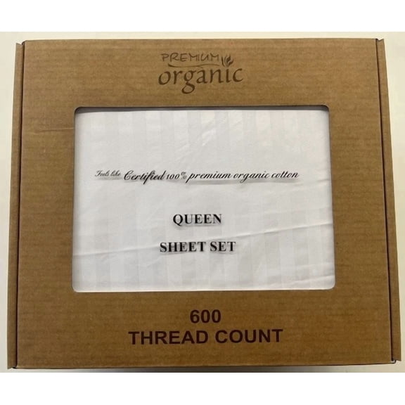 600 Thread Count Sheet Sets ,Made By Premium Organic, Fits Extra Deep Mattresses