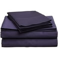thumbnail image 1 of 600 Thread Count Sleeper Sofa Bed Sheet Set - Egyptian Cotton 4-PCs Full Sofa Navy Blue Solid Fit Up To 6" inches Deep Pocket, 1 of 5
