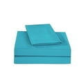 thumbnail image 1 of 600 Thread Count Sleeper Sofa Bed Sheet Set - Egyptian Cotton 4-PCs Full Sofa Turquoise Solid Fit Up To 5" inches Deep Pocket, 1 of 5