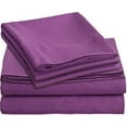 thumbnail image 1 of 600 Thread Count Sleeper Sofa Bed Sheet Set - Egyptian Cotton 4-PCs Queen Sofa Purple Solid Fit Up To 8" inches Deep Pocket, 1 of 5