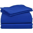 thumbnail image 1 of 600 Thread Count Sleeper Sofa Bed Sheet Set - Egyptian Cotton 4-PCs Queen Sofa Royal Blue Solid Fit Up To 6" inches Deep Pocket, 1 of 5
