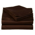 thumbnail image 1 of 600 Thread Count Sleeper Sofa Bed Sheet Set - Egyptian Cotton 4-PCs Twin Sofa Chocolate Solid Fit Up To 6" inches Deep Pocket, 1 of 5