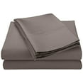 thumbnail image 1 of 600 Thread-Count Wrinkle-Resistant Cotton-Blend Sheet Set Grey / Full, 1 of 1