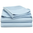 thumbnail image 1 of 600 Thread-Count Wrinkle-Resistant Cotton-Blend Sheet Set Light Blue / Twin XL, 1 of 1