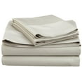 thumbnail image 1 of 600 Thread-Count Wrinkle-Resistant Cotton-Blend Sheet Set Stone / Split King, 1 of 1
