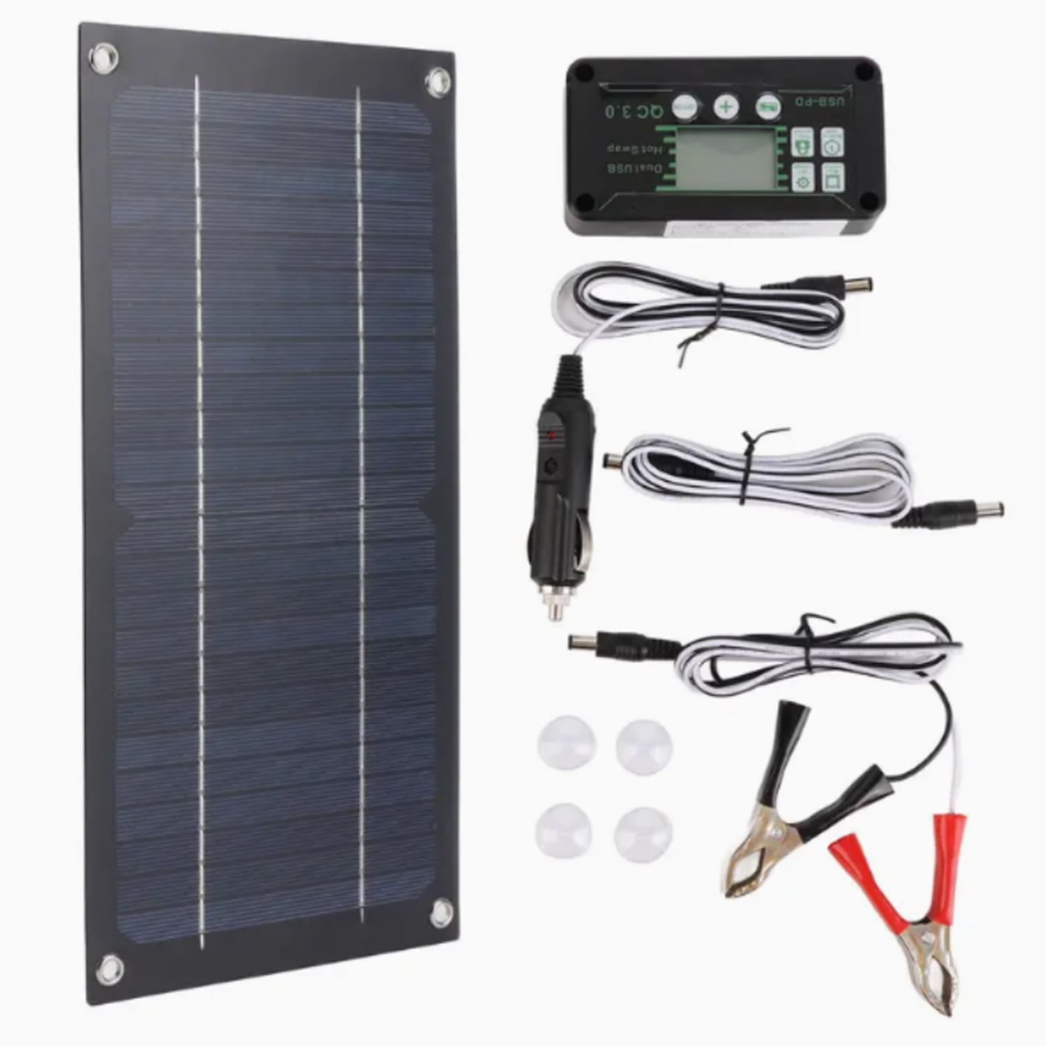 Natubeau 600WSolarPanelKit, Monocrystalline Silicon 100A Charge Controller Solar Panel Kit,Portable SolarPanelKit with Extension Cable Battery Clip for RV, Camping, OutdoorActivities