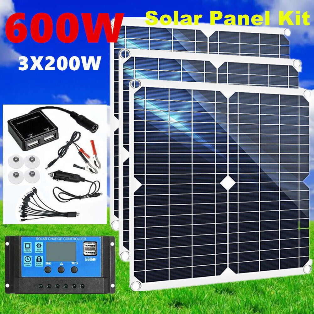 600 Watts Solar Panel Kit 100A 12V Battery Charger with Controller Caravan Boat