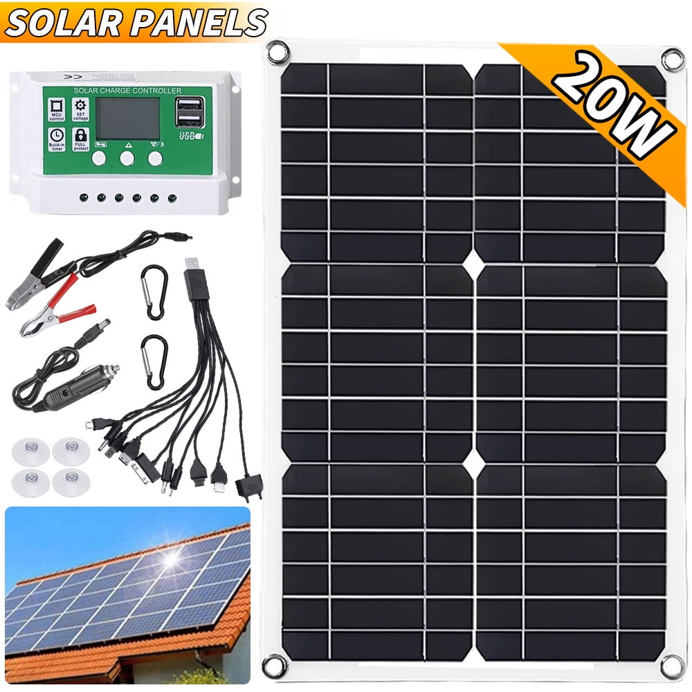 200W Solar Panel Kit with 100A Controller 12V Battery Charger Maintainer for Car Caravan Boat Marine Outdoor
