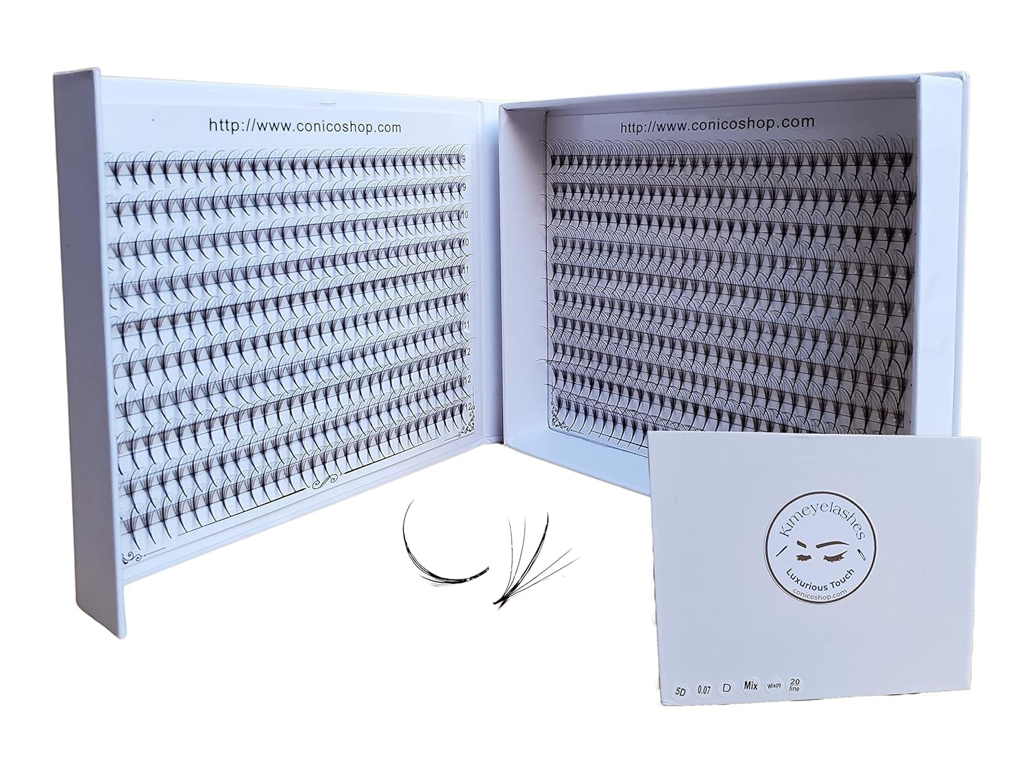 600 Wispy Premade fans 5D 0.07 Mixed Lengths 9-16mm Volume loose Lashes D Curl Handmade Fan eyelash extensions Kimeyelashes promade fan