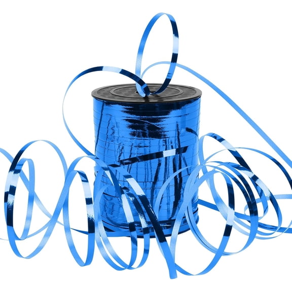 600 Yards Curling Ribbon, Balloon String Roll Ribbon and Bows for Gift Wrapping Birthday Christmas Florist Flowers Arts Crafts Decor(Metallic Blue)