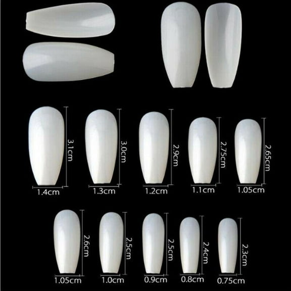 600 pcs Coffin Ballet Full Cover Nails False Fake Artificial Nails Tips Press on Nails JARGOD