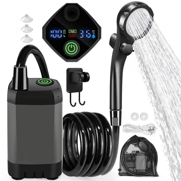 6000 / 7800 / 9000Mah Rechargeable Camping Showers With Intelligent Led Display Lightweight And Convenient Outdoor Tool