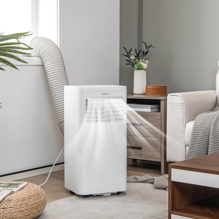 6000 BTU (SACC) Portable Air Conditioner Cools 250 Sq.Ft, 3-in-1 AC Unit w/ Remote, Sleep Mode & 24H Timer