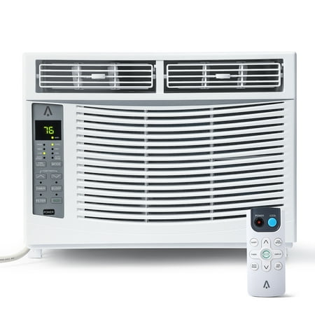 6000 BTU WiFi Window AC Unit, Smart Air Conditioner with App Control, Cools 350 Sq Ft, 115V Window AC with Remote, Timer & Easy Installation Kit