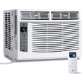 thumbnail image 1 of 6000 BTU Window Air Conditioner - 3 Fan Speeds, Dehumidifier, Sleep Mode, Remote Control, 24H Timer, Auto Restart, 115V, Cools 150-250 Sq.Ft, Bedroom & Small Room AC, 1 of 6