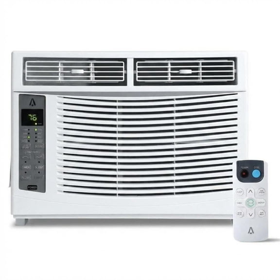 6000 BTU Window Air Conditioner, Cools up to 375 Sq.Ft, Quiet 52 dB Operation, Remote Control, ECO & Sleep Mode, 24H Timer, Easy Install