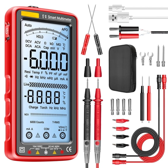 6000 Counts Pen Digital Multimeter - Non-Contact for Resistance & Continuity Test