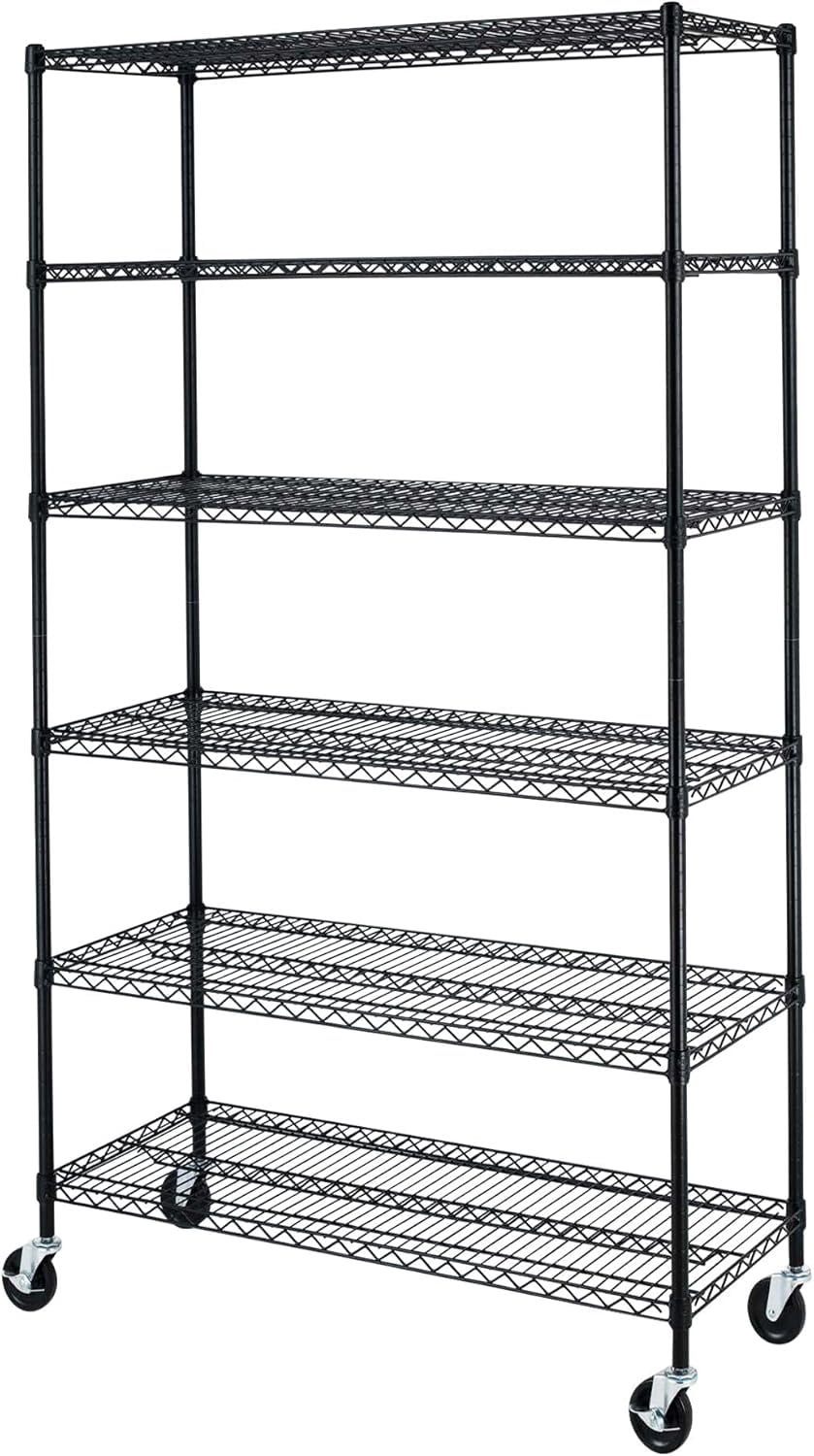 G6000 Racks 6000 LBS Chrome 6 Tier Wire Shelving Unit Rack - 18