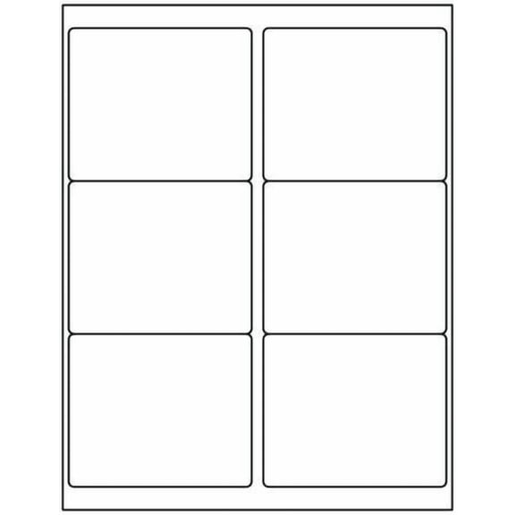 6000 Laser /Ink Jet Labels 4" x 3 1/3" Fits FBA Size Template 1000 sheets 6,000