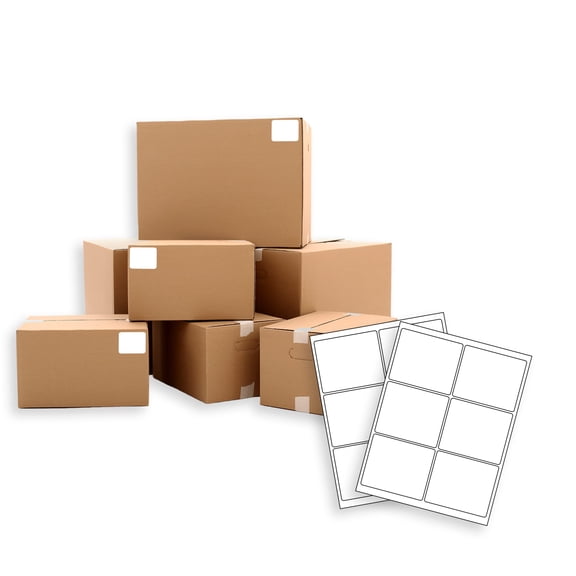 Shipping Labels White Matte Sticker Paper Permanent Adhesive 6000 count 4 x 3.33 in