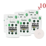 6000 Pack Smartbuy 16X DVD-R 4.7GB 120Min White Inkjet Hub Printable Data Blank Media Recordable Disc