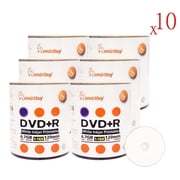 6000 Pack Smartbuy 16X DVD+R DVDR 4.7GB White Inkjet Hub Printable Data Video Blank Recordable Disc