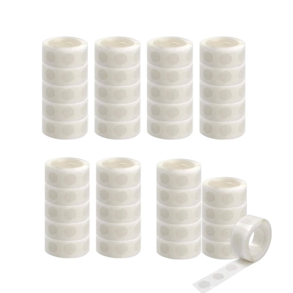 6000 Pcs Glue Dots Double Sided, 60 Rolls Mini Removable Adhesive Tape Dots for Balloons, Party Decorations, Crafts, 10mm/0.47 Inch