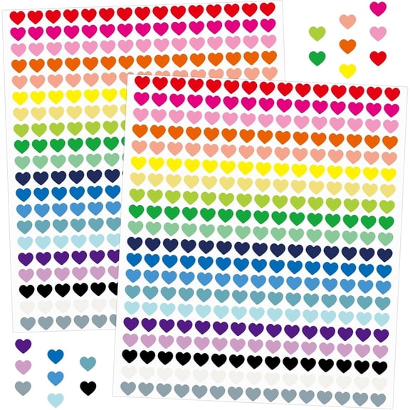 6000 Piece Heart Stickers 0.5 Inch Tiny Mini Small Shape Adhesive Valentine Love Envelope Seal Card Crafts