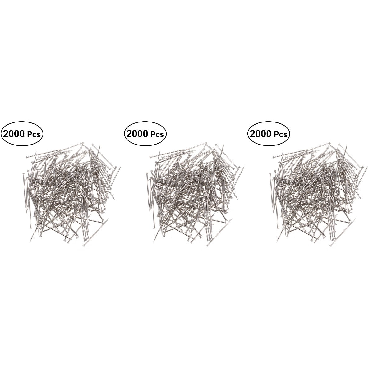 6000 Pieces Head Fine Satin Pin Dressmaker Straight Offices for Jewelry