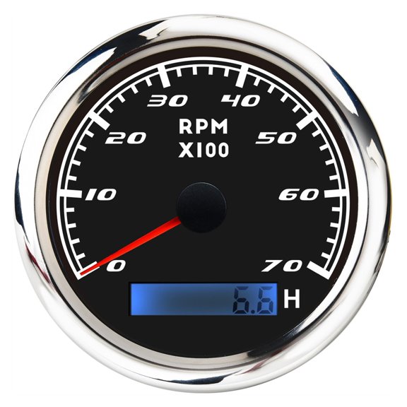 6000 RPM Tachometer Gauge With Red Backlight 3K 4K 7K 8K RPM Digital Tacho Meter Sensor 85mm stainless steel 316 bezel Gauges ,Easy to Install