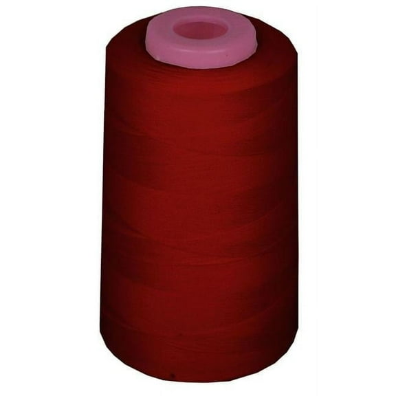 6000 Yards 100 Percent Polyester Cone Serger Thread, Burgundy - A200