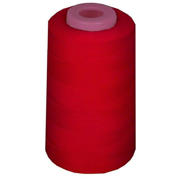 6000 Yards 100 Percent Polyester Cone Serger Thread, Red - AX526