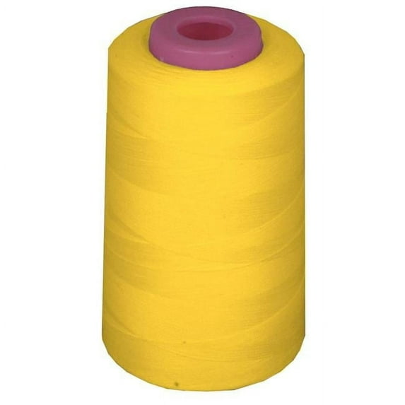 6000 Yards 100 Percent Polyester Cone Serger Thread, Yellow - A047