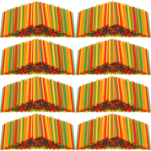 6000 count Count Coffee Stirrers Straws Disposable Plastic Sip Stir Sticks Drink Stirrers Sticks Cups Straws for Bars Juice Drinking(Colorful,5 Inch)