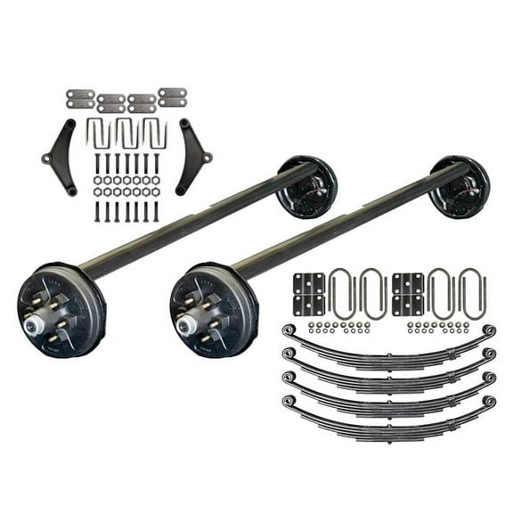 6000 lb Tandem Axle Heavy Duty TK Trailer Kit with Suspension - 12k Capacity (Drop Axle Series), 85/00 (Loose Spring Seats)