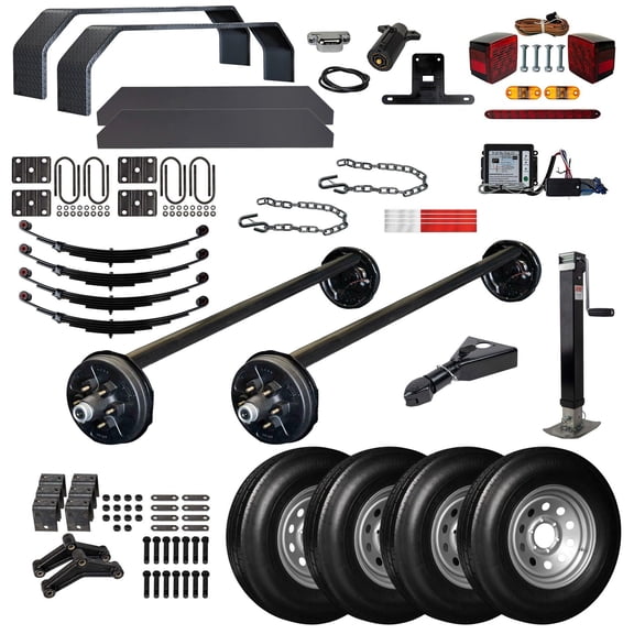 6000 lb Tandem Axle TK Trailer Parts Kit - 12k Capacity Heavy Duty (Drop Complete Original Series), 89/00 (Loose Spring Seats)