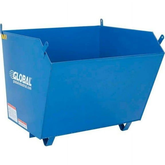 6000 lbs 0.25 cu. yards Low-Profile Self-Dumping Forklift Hopper, Blue & Black