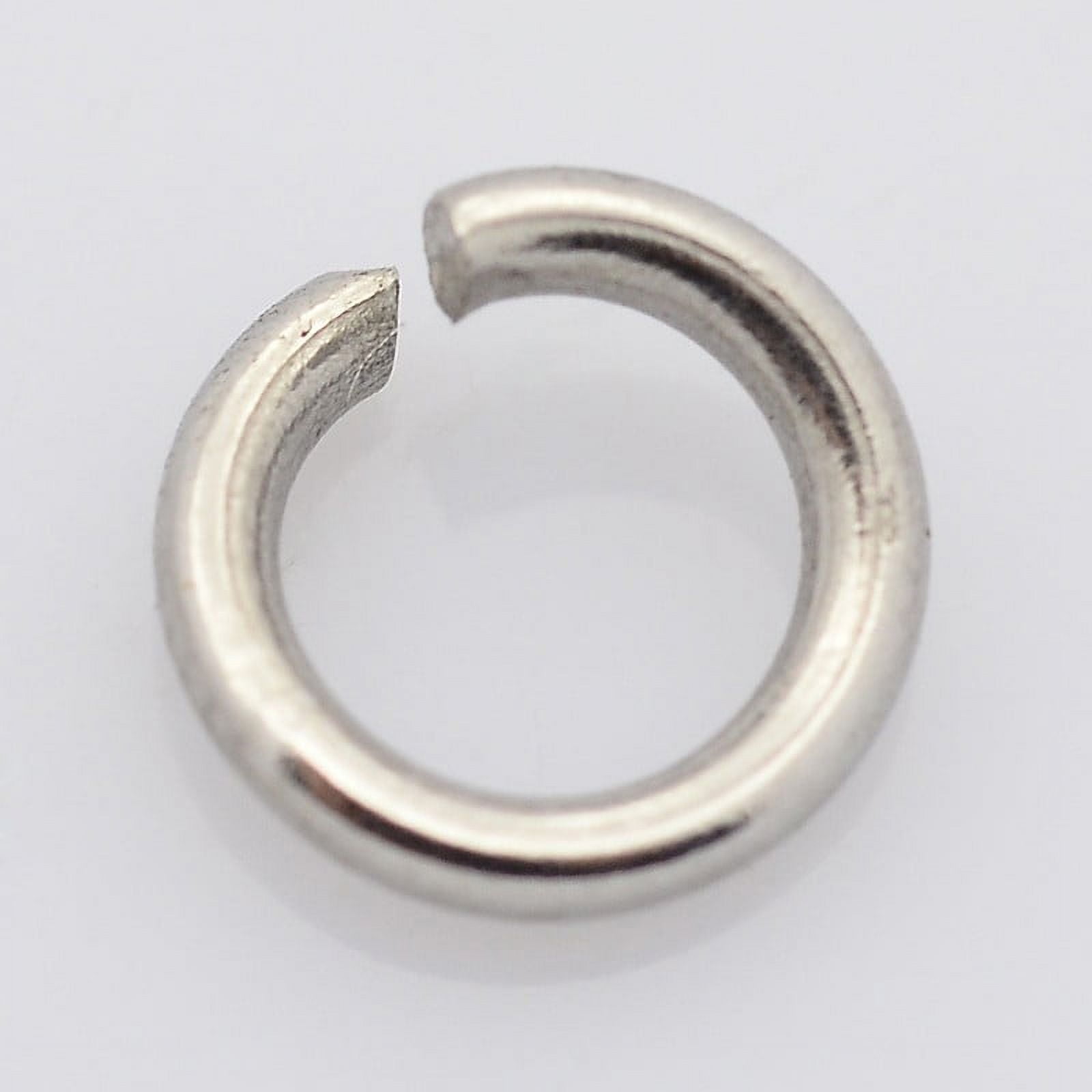 6000 pc Tarnish Resistant 304 Stainless Steel Open Jump Rings Stainless Steel Color 15 Gauge 8x1.5mm Inner Diameter: 5mm