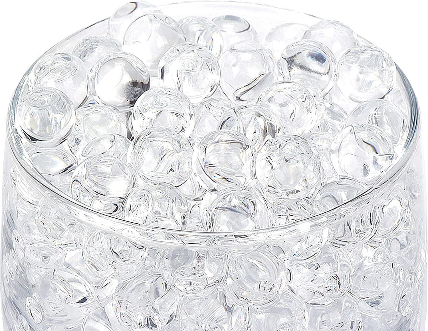 50,000 Pcs Water Gel Beads Clear Vase Filler Beads Water Growing Balls Vases  Crystal Jelly Balls for Floating Floral Candle Pearls Wedding Centerpiece