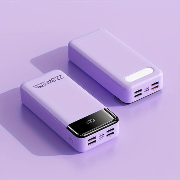 60000mAh Large Capacity Super Fast Charging Power Bank, USB/type-c/Micro Interface, 2 Input and 5 output With Lighting/LED Power Display, Suitable For Fast Charging Of Mobile Phones